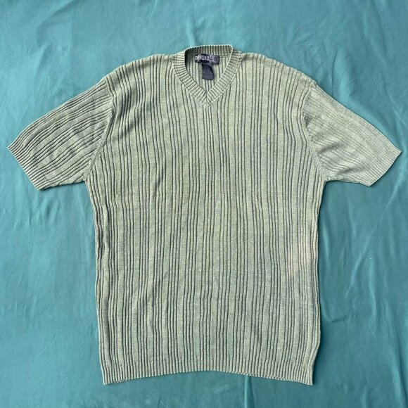 Vintage Olive Green Ribbed Knit Maxwell and Co Silk Sweater Shirt Size XXL - Picture 1 of 6